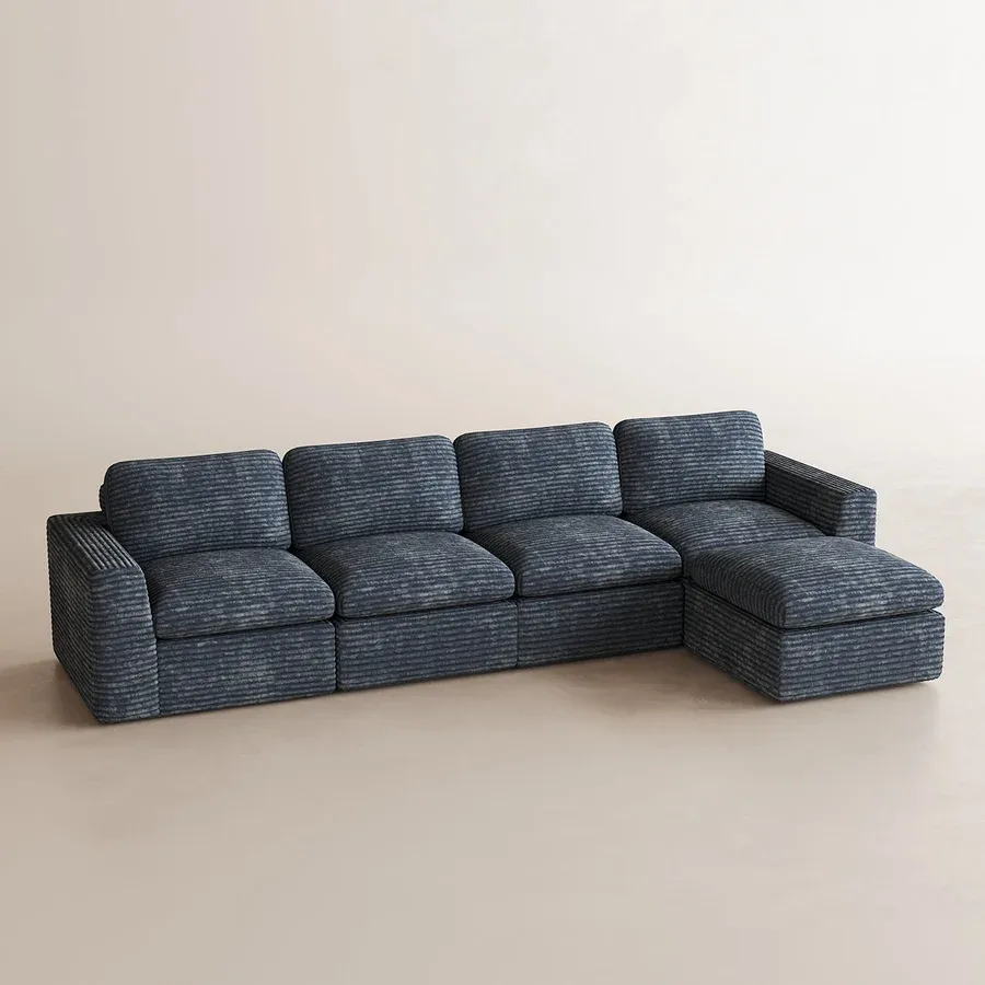 Belffin Boura modular sectional in Pewter