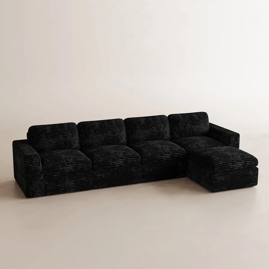 Belffin Boura modular sectional in Black